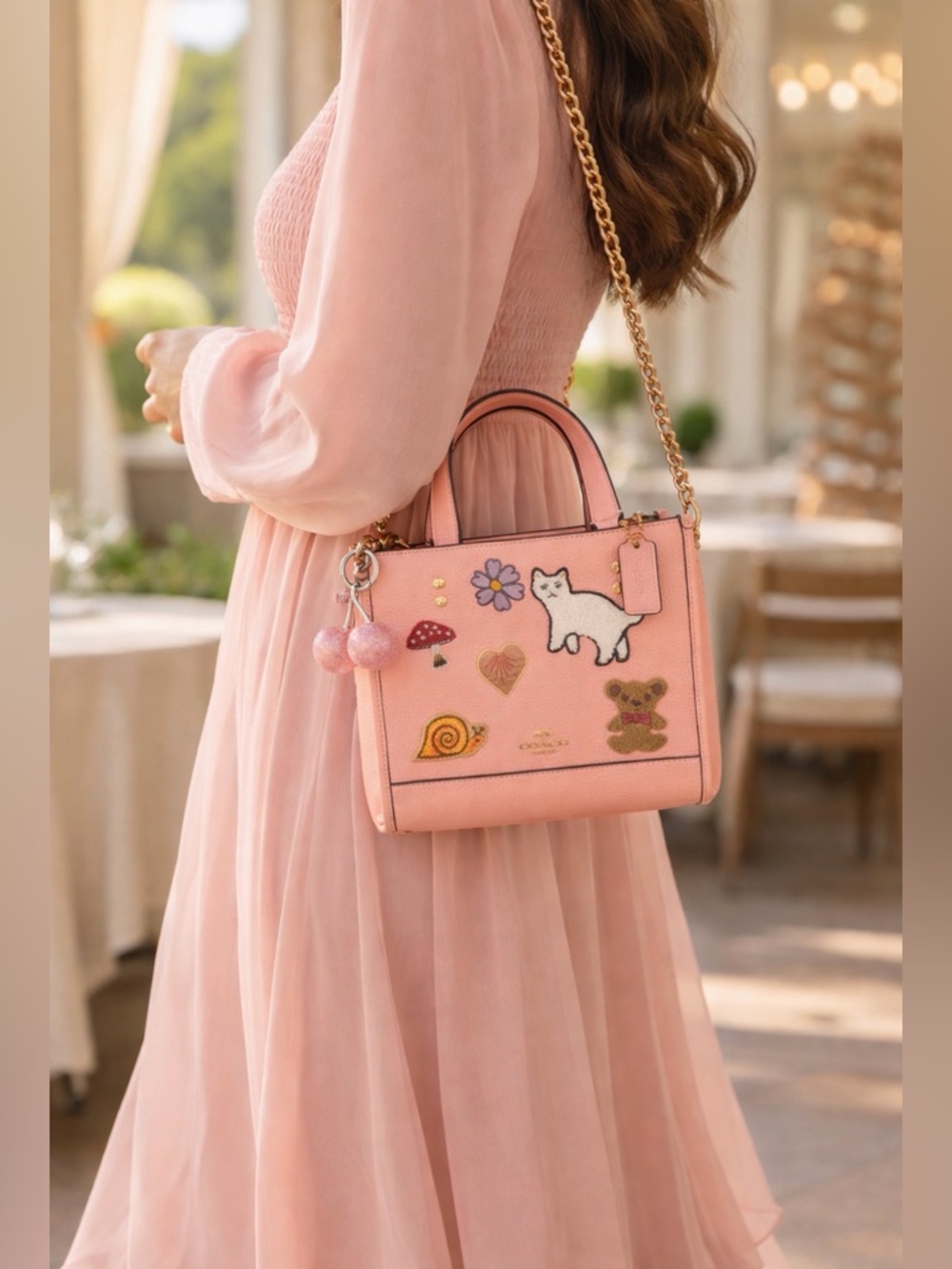 Coach Burgundy Leather Interior Tote